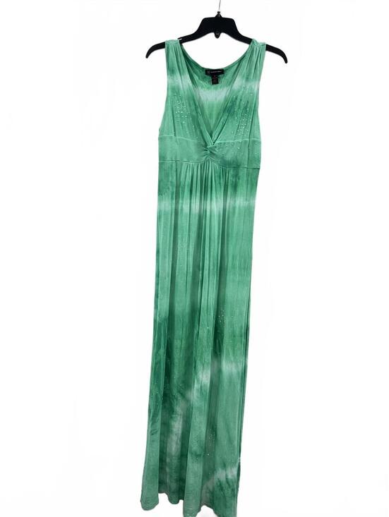 INC International Concepts Dresses & Skirts - INC Green Tie Dye Rhinestone Maxi Dress M Medium Y2K